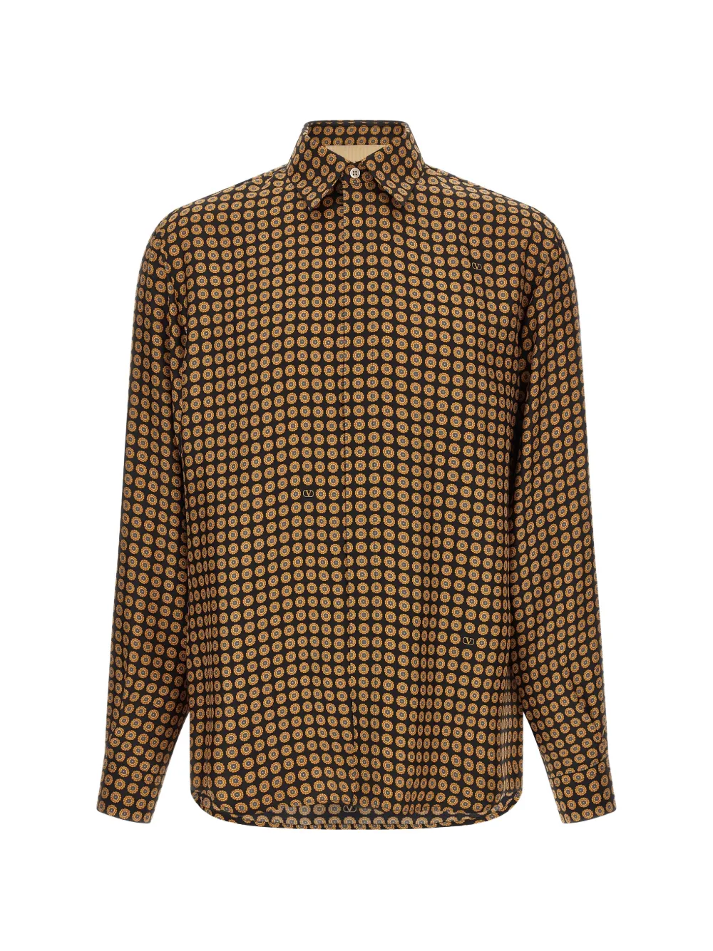 Valentino Garavani chamber-print silk shirt Zwart