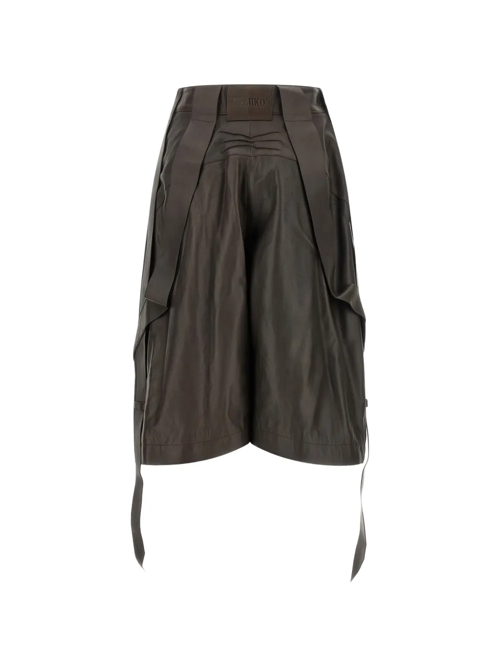 The Attico leather wide-leg shorts Bruin