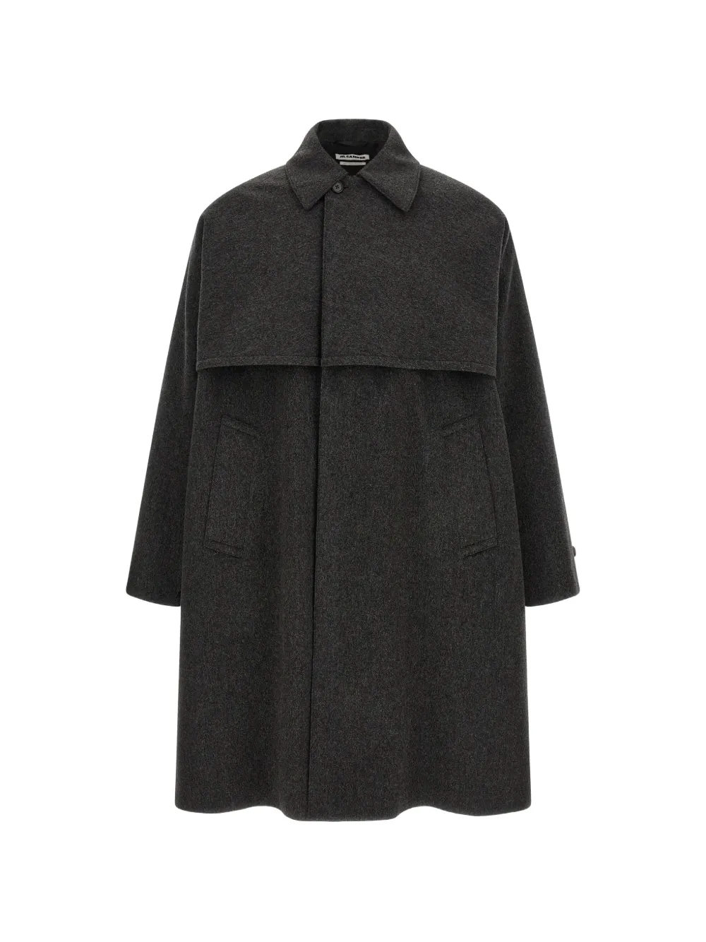 Jil Sander Sport 131 cape-overlay coat Grijs