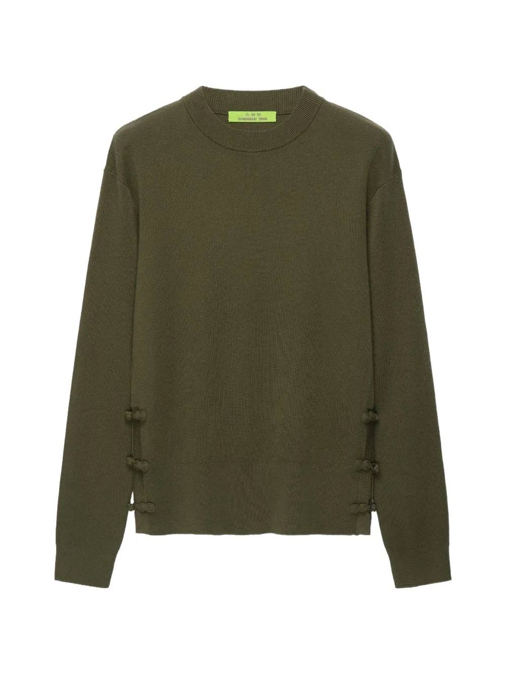 Shanghai Tang frog-button sweater - Vert Shanghai Tang frog-button sweater - Vert