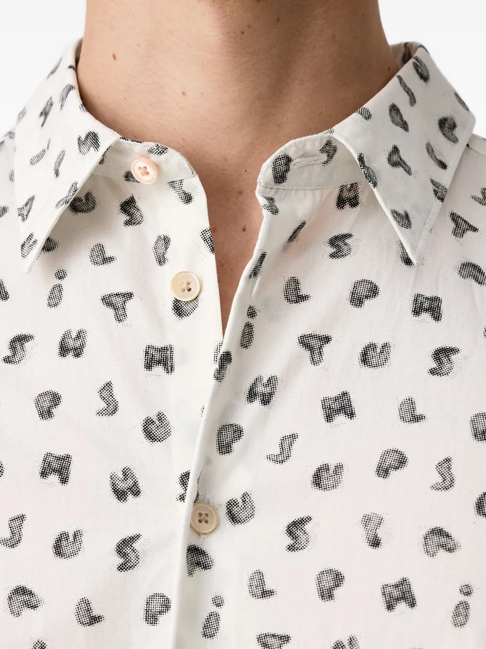 PS Paul Smith Overhemd met alfabet-print Wit