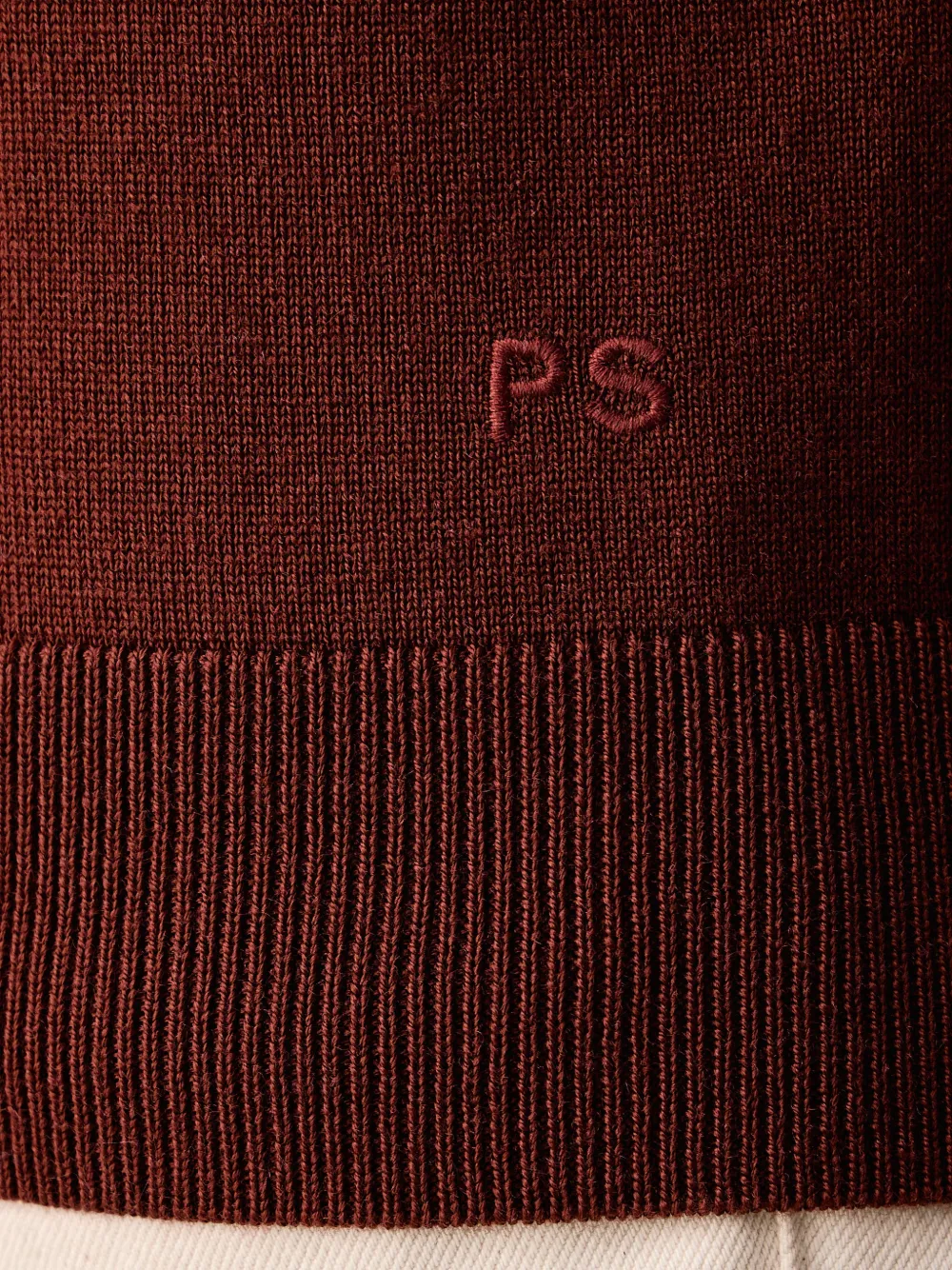 PS Paul Smith Trui met contrasterende afwerking Rood