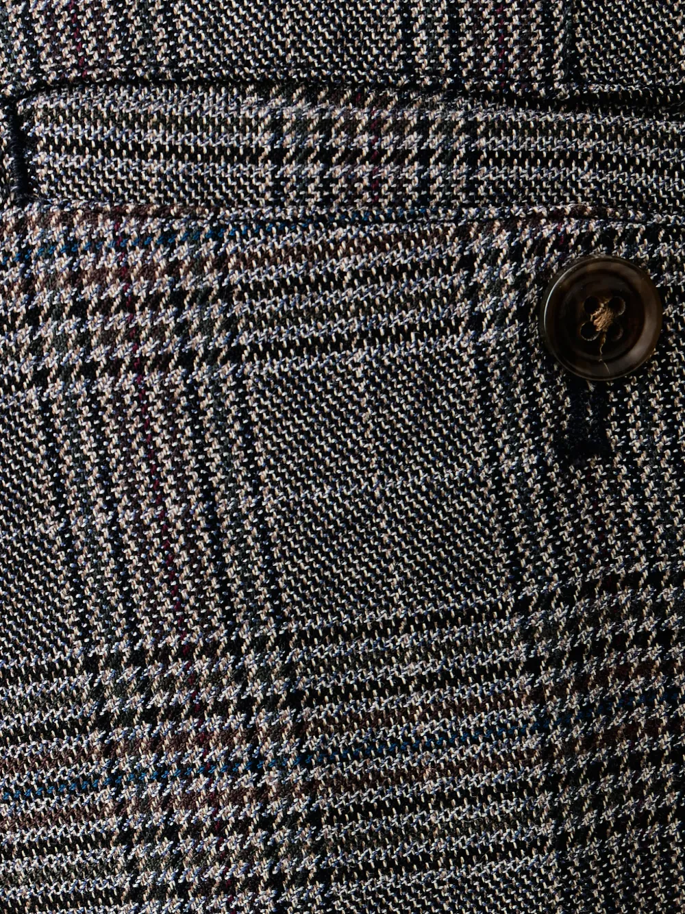 PS Paul Smith checked pleat-detail trousers Grijs
