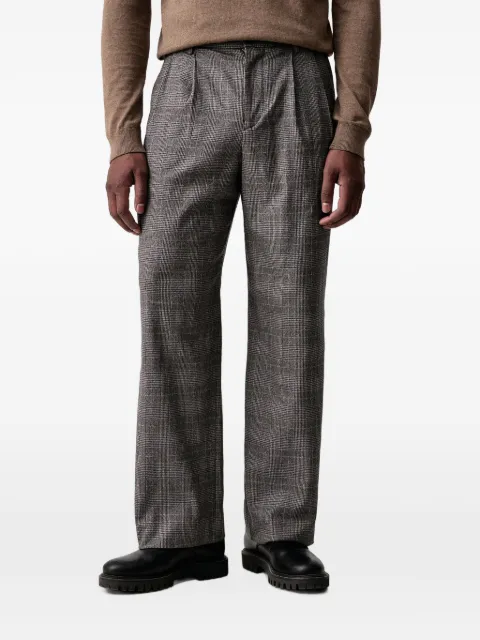 PS Paul Smith checked pleat-detail trousers