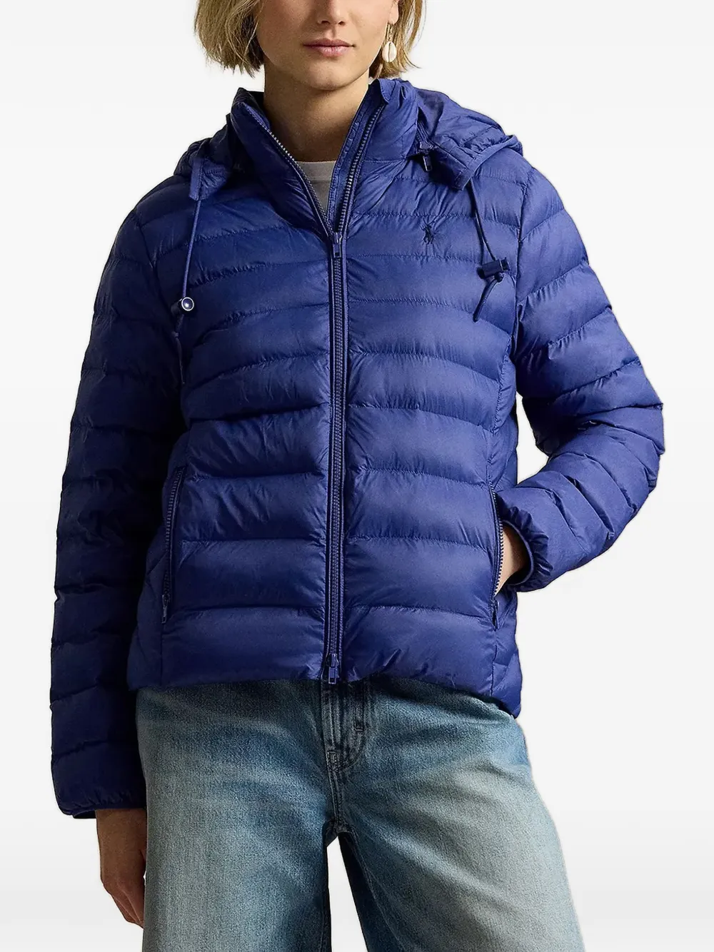 Polo Ralph Lauren water-resistant packable hooded jacket Blauw