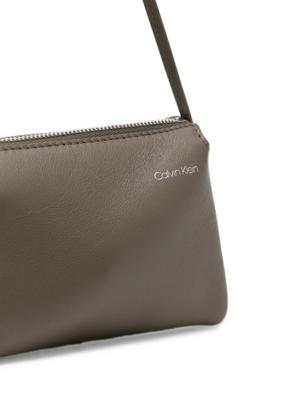 CALVIN KLEIN COLLECTION logo-print leather tote bag Grijs