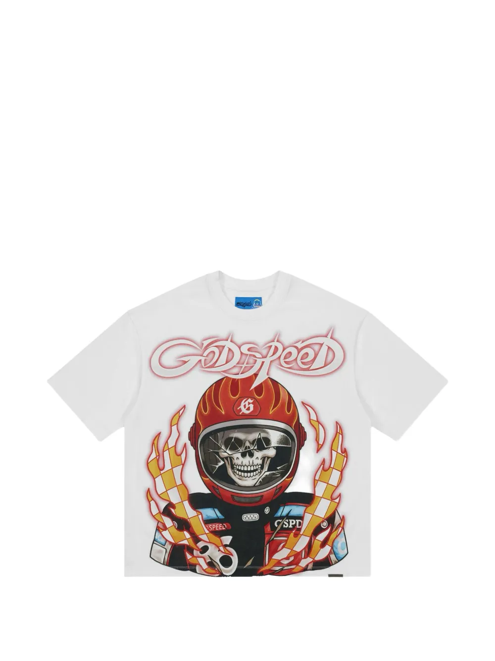 GODSPEED Road Rage graphic-print T-shirt Wit