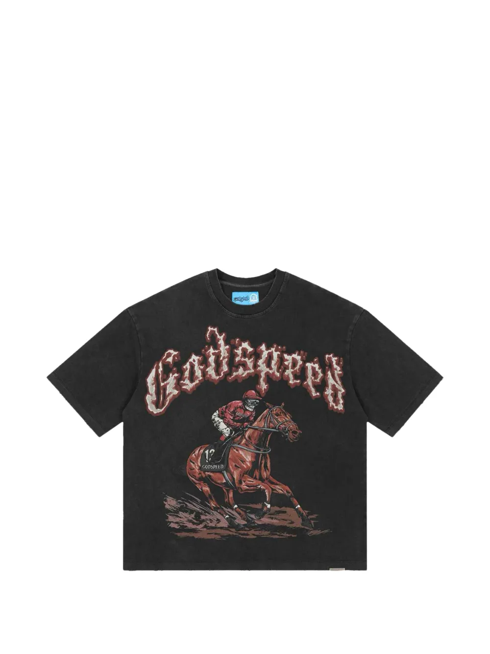 GODSPEED Thoroughbred II graphic-print T-shirt Zwart