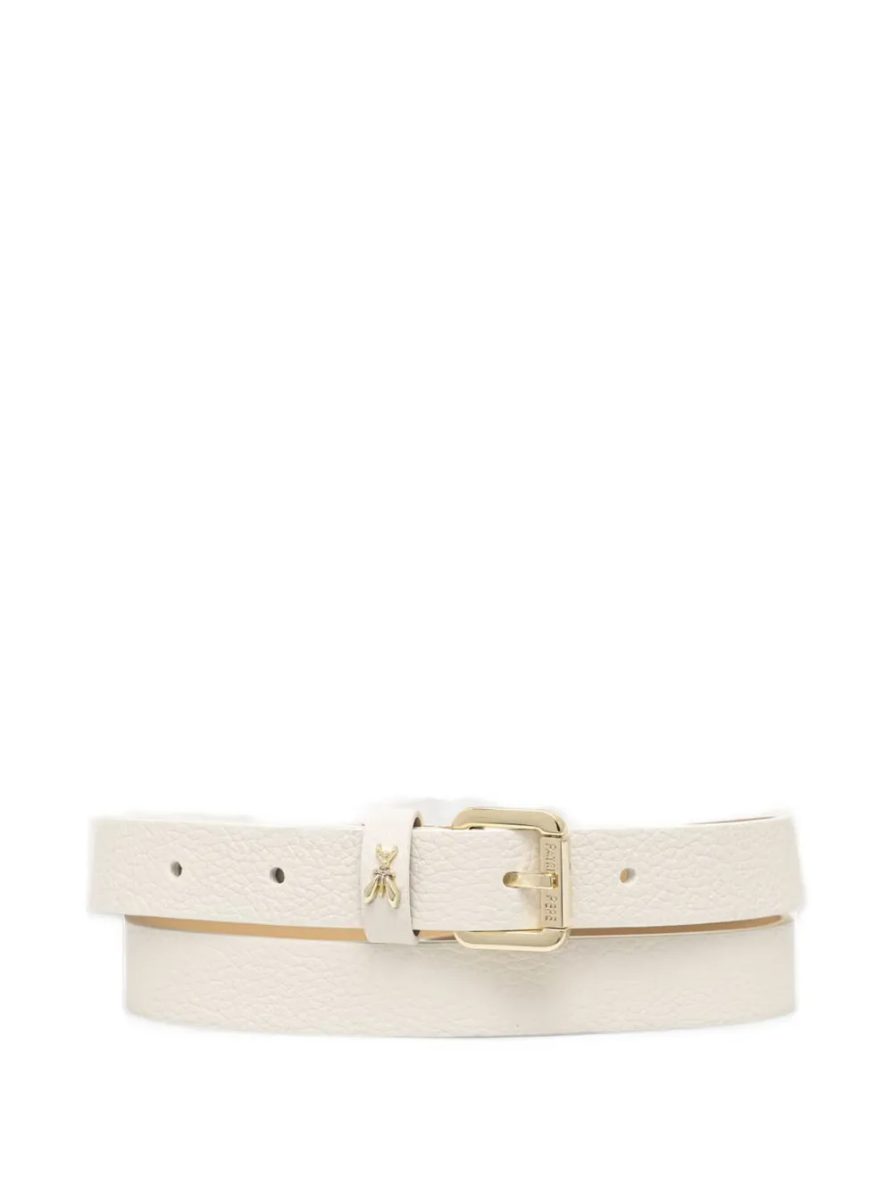 Patrizia Pepe Fly-plaque grained belt - Toni neutri