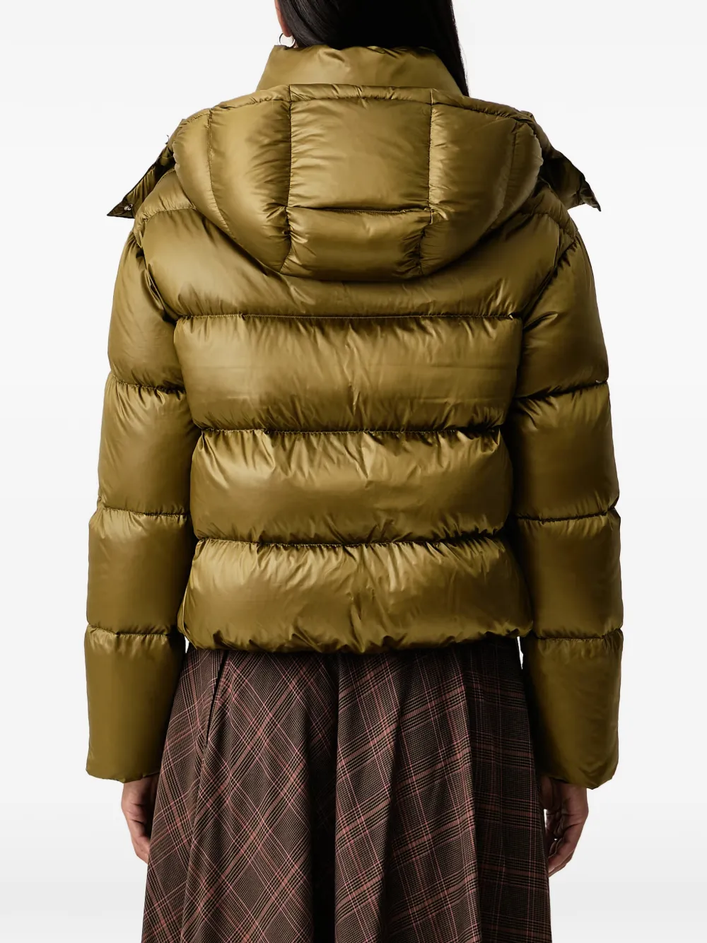 Patrizia Pepe hooded padded jacket Groen