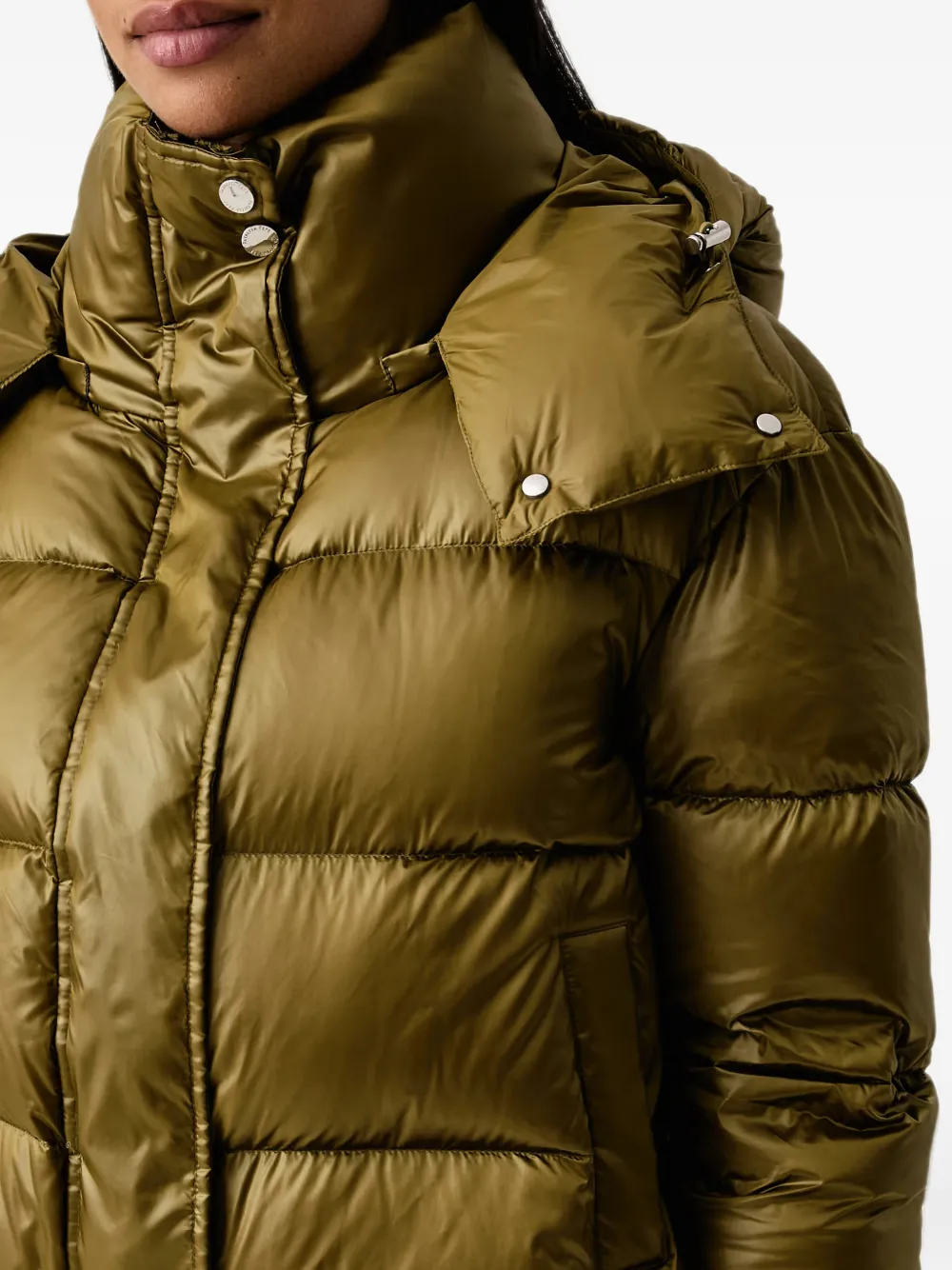 Patrizia Pepe hooded padded jacket Groen