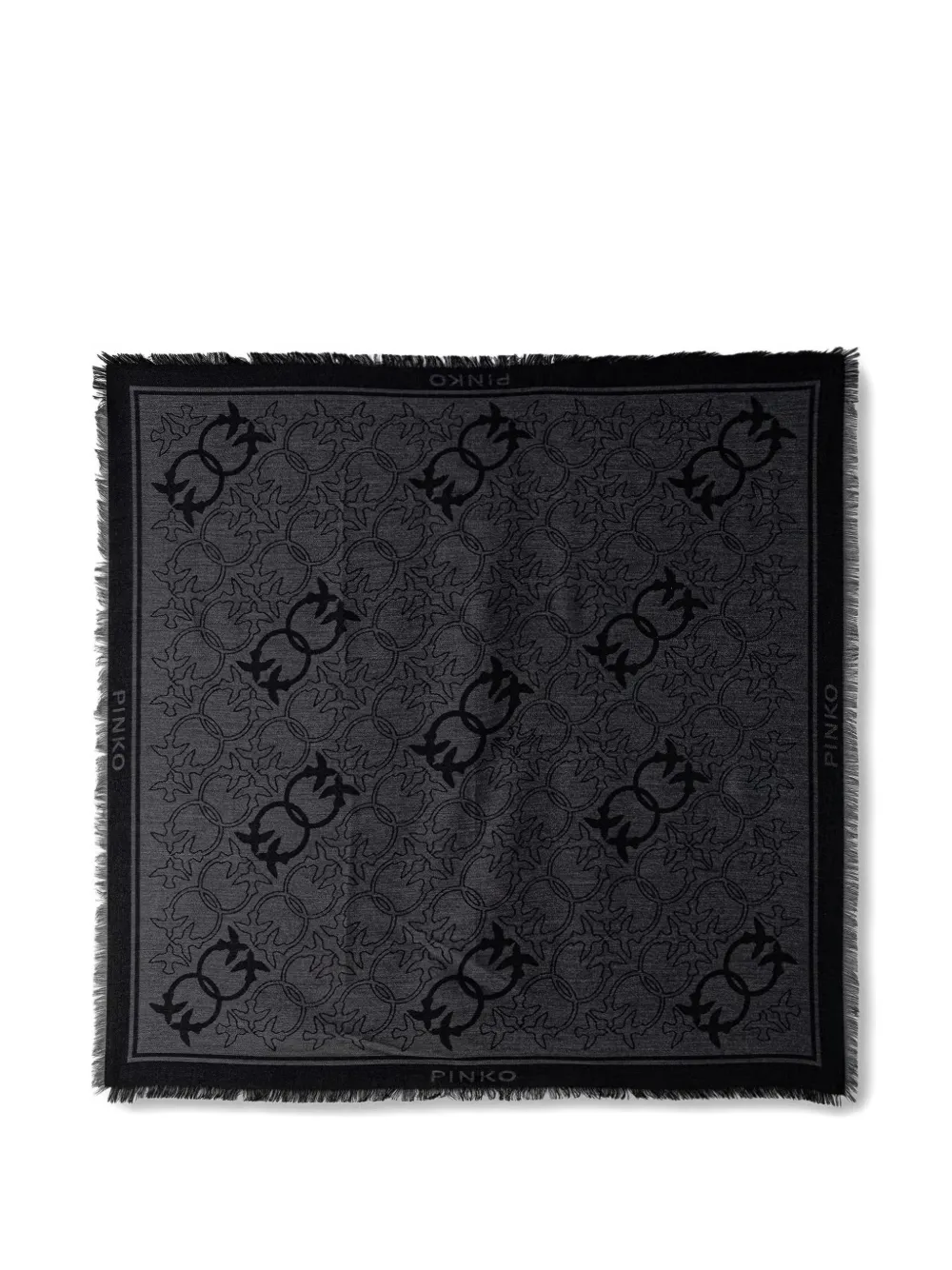 PINKO monogram-print scarf - Nero