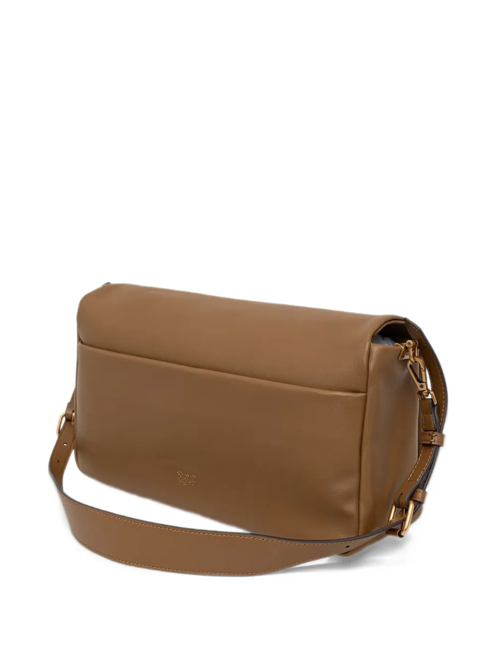 PINKO Love Bag Click Soft Horizontal handle medium crossbody bag in leather Bruin
