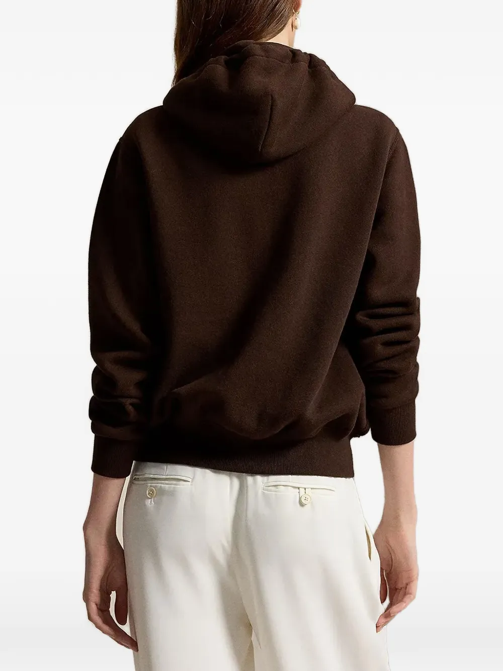 Polo Ralph Lauren logo-embroidered zip-up hoodie Bruin