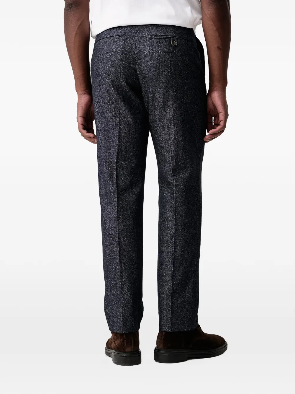 PS Paul Smith flannel pressed-crease trousers Blauw