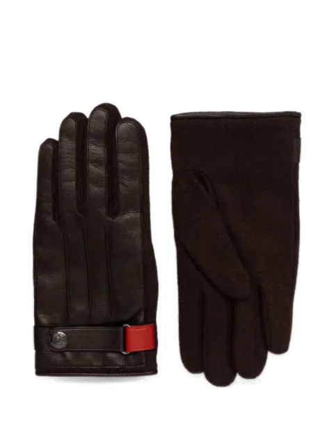 Paul Smith leather-panelled gloves