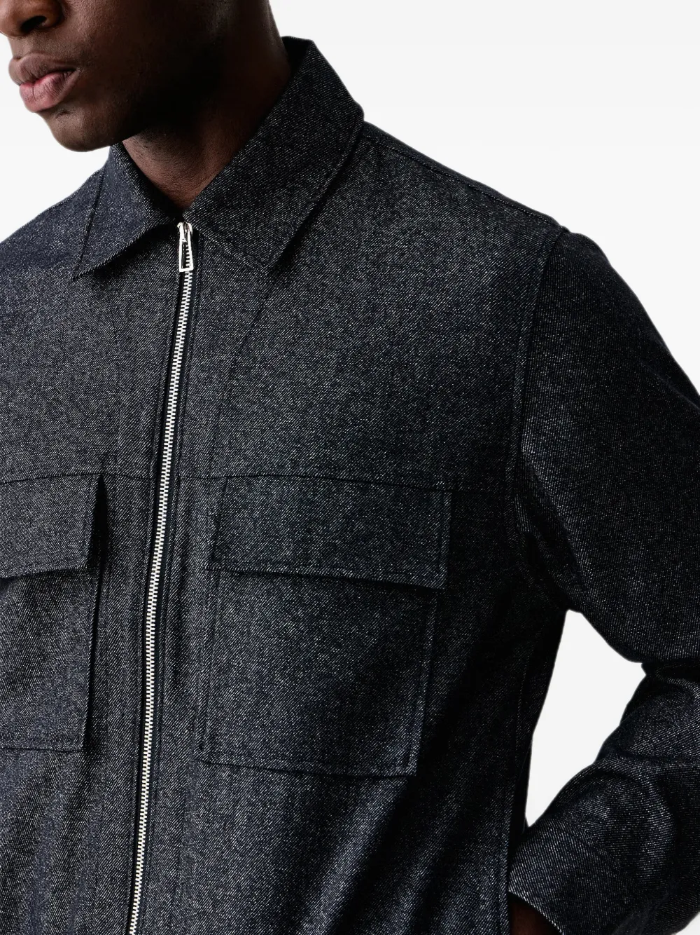 PS Paul Smith Flanellen jack met rits Blauw