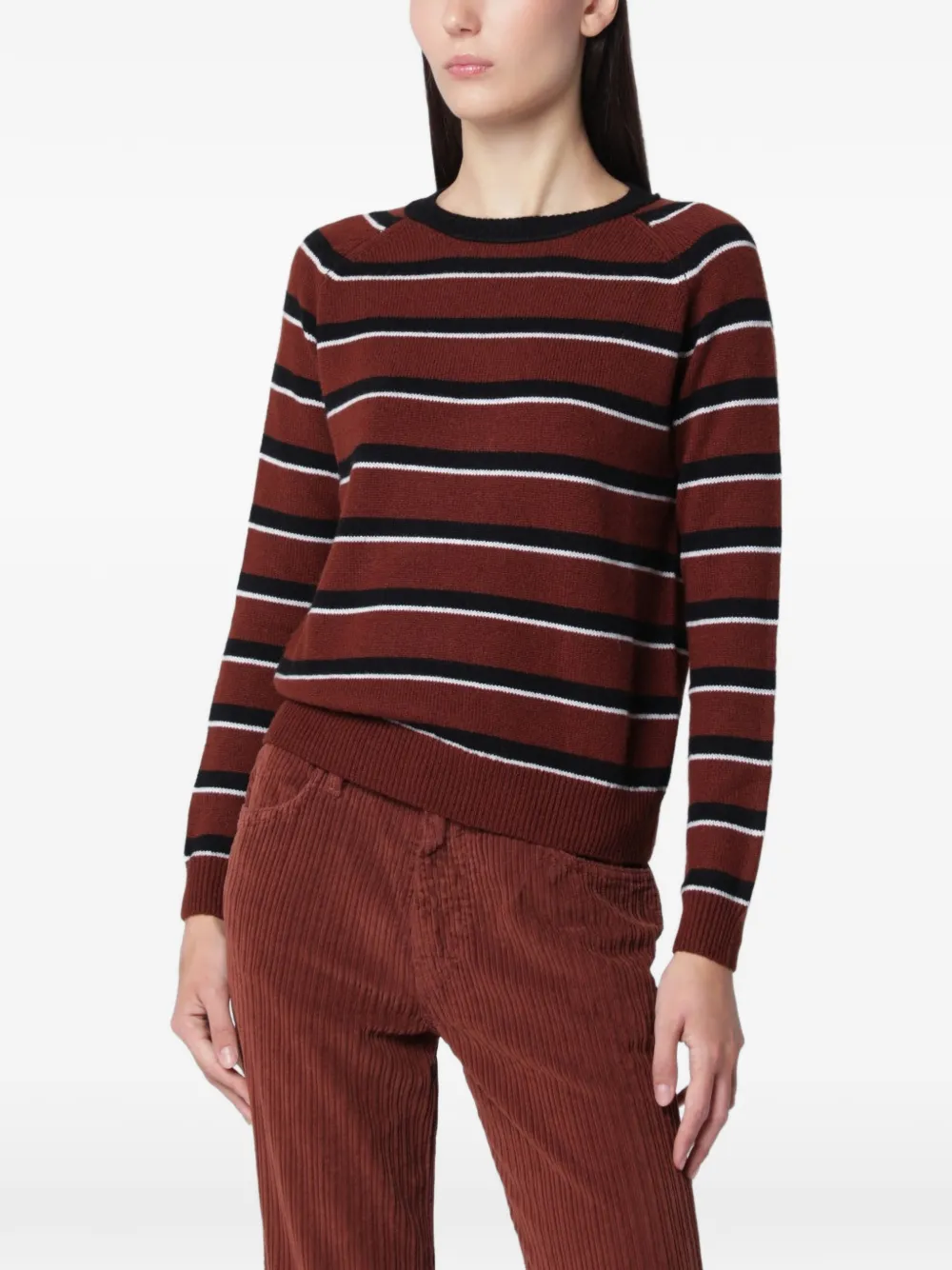 Alexandra Golovanoff Mila striped sweater - Marrone