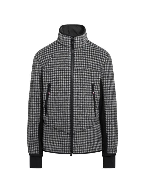 Moncler Grenoble houndstooth zip-up sweatshirt