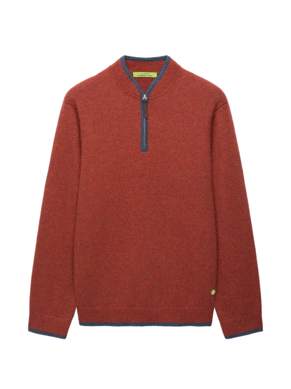 Shanghai Tang quarter-zip cashmere-blend sweater - Rouge Shanghai Tang quarter-zip cashmere-blend sweater - Rouge