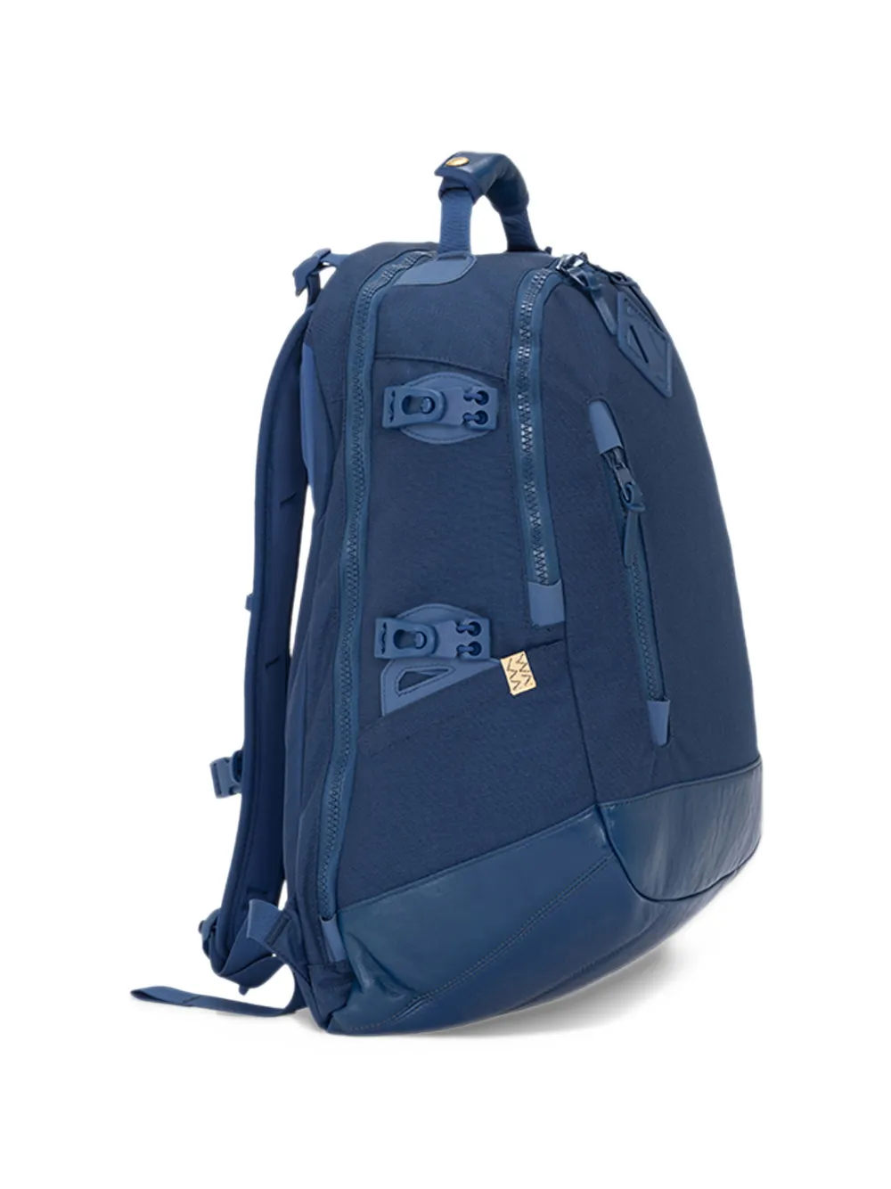 visvim leather-trimmed panelled backpack Blauw