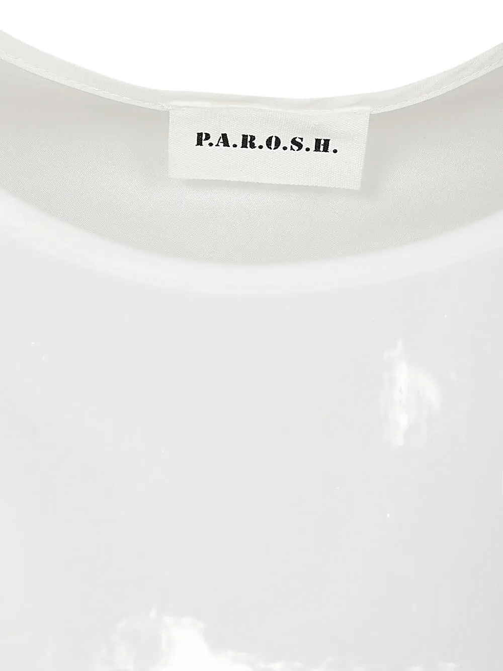 P.A.R.O.S.H. crew-neck silk T-shirt Wit