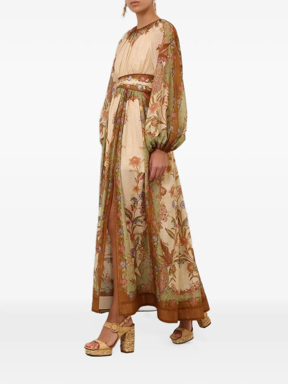 ZIMMERMANN Indra waisted maxi dress Beige