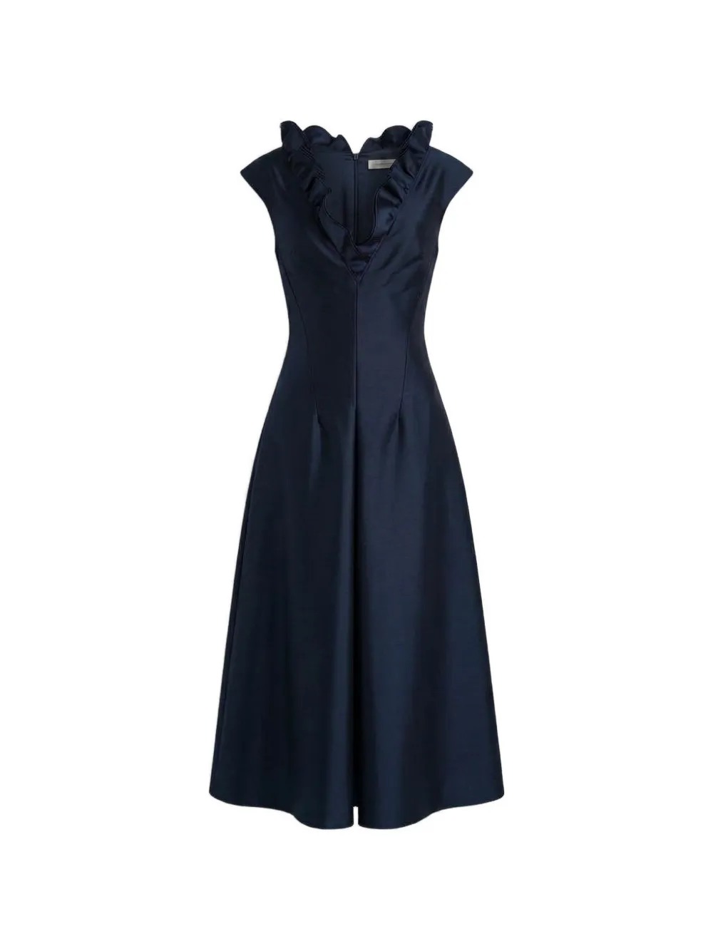 Alberta Ferretti Midi-jurk met V-hals Blauw