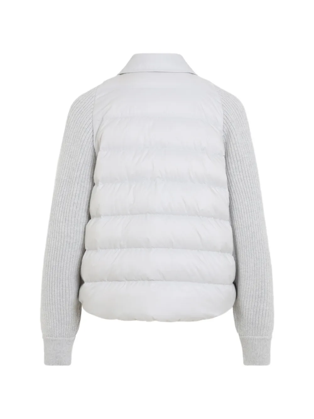 Brunello Cucinelli quilted Geyser hybrid jacket Grijs