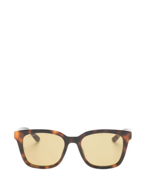 Gucci tortoiseshell-effect square-frame sunglasses