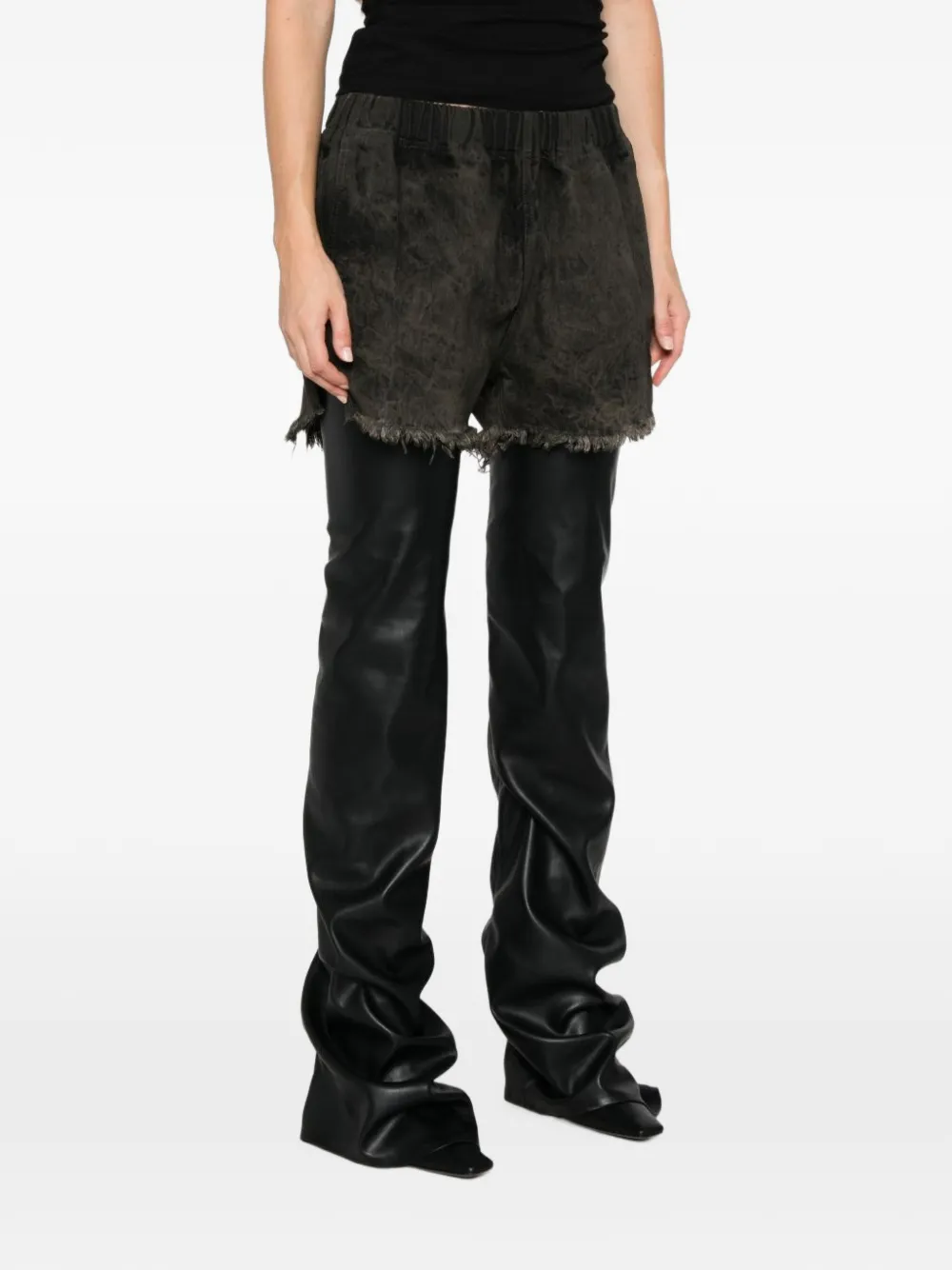 Rick Owens shorts in dust wash denim Grijs