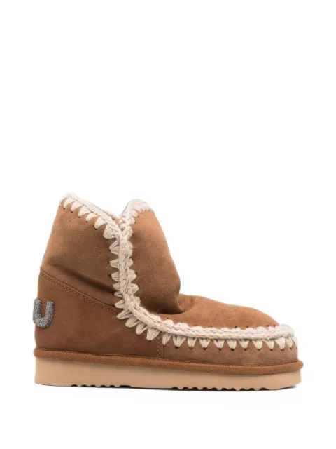 Mou Eskimo 18 crochet-trim ankle boots