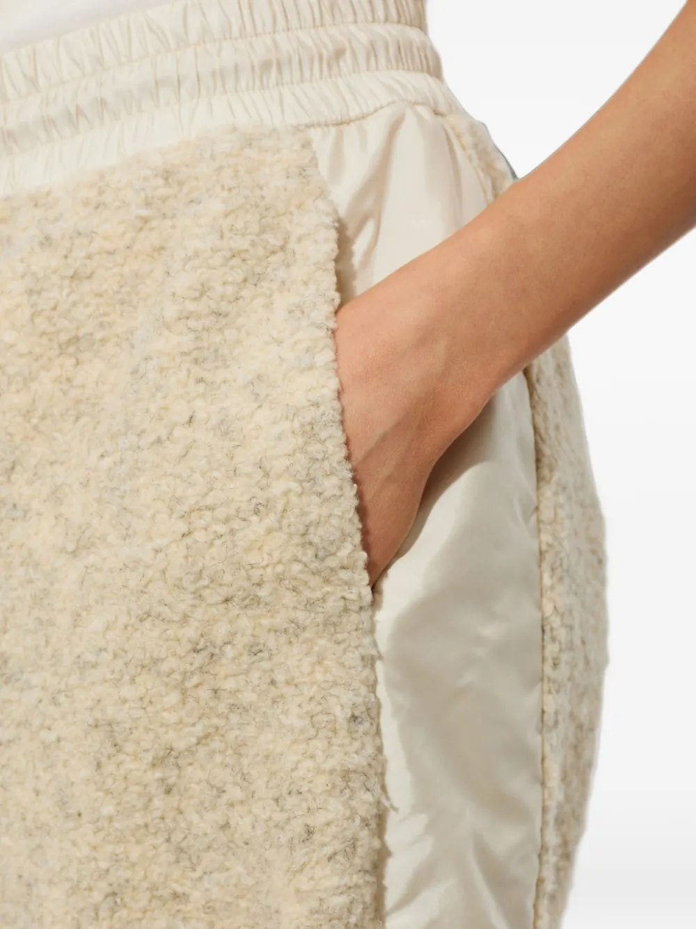 Moncler teddy track pants Beige