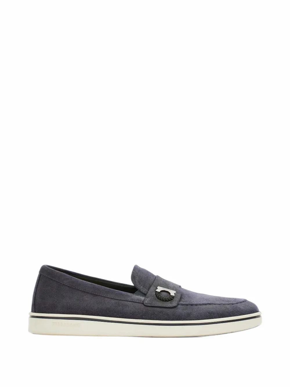 Ferragamo boat shoes loafers with Gancini-ornament - Blue