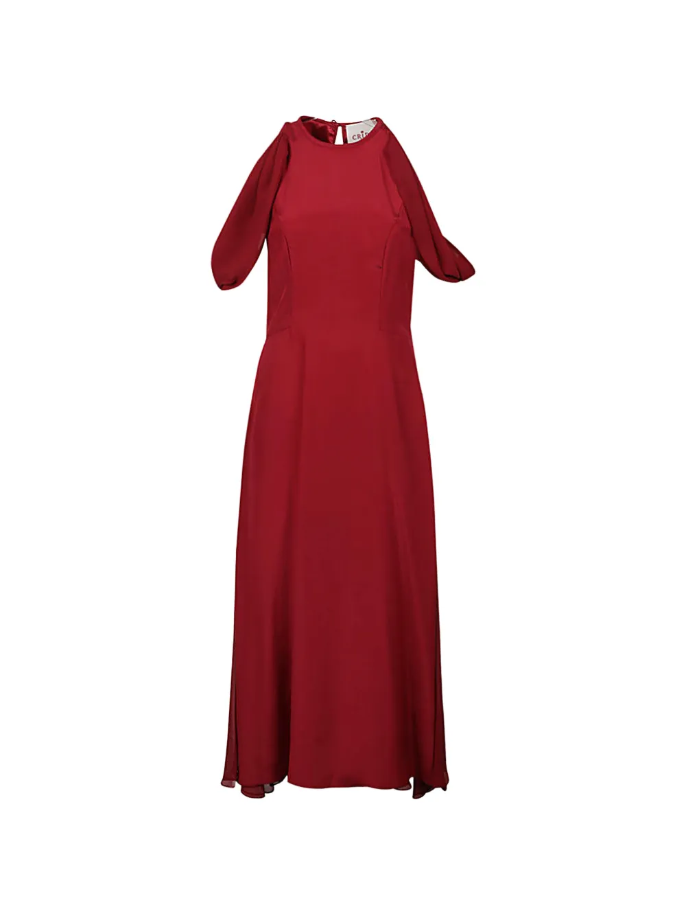 CRIDA silk midi dress - Rosso