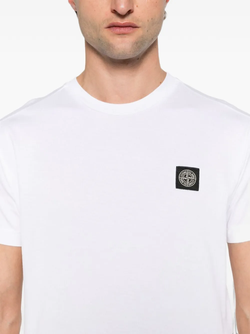Stone Island logo-patch T-shirt Wit