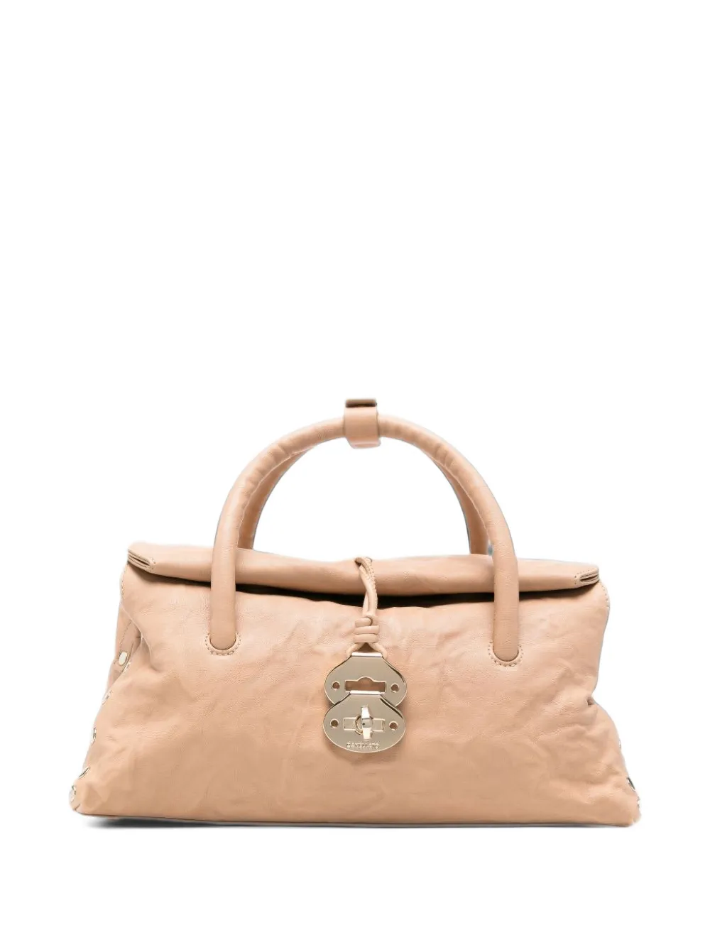 Zanellato S Dotta studded leather tote bag Beige