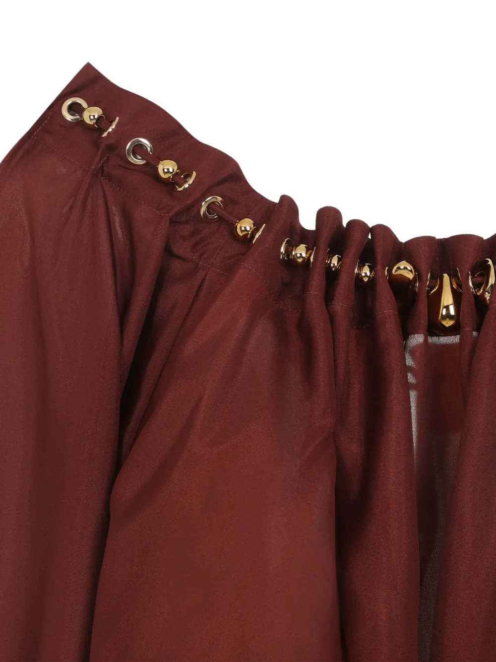 ZIMMERMANN Aster gathered-bead blouse Rood