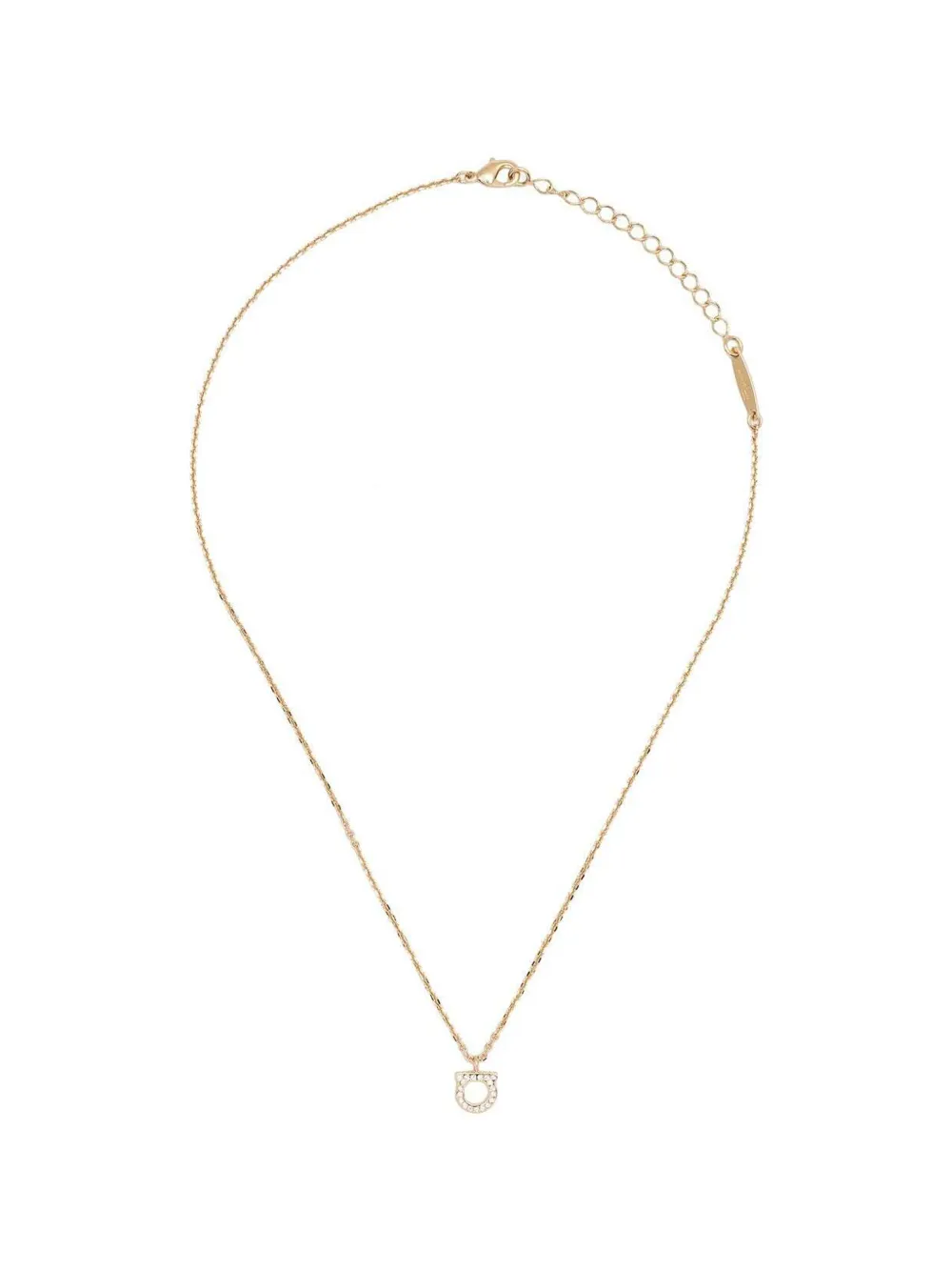 Ferragamo Gancini crystals necklace (S) - Oro