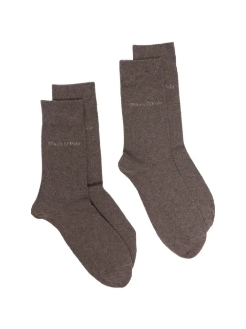 Marc O'Polo logo-print ribbed-cuff socks (set of two)