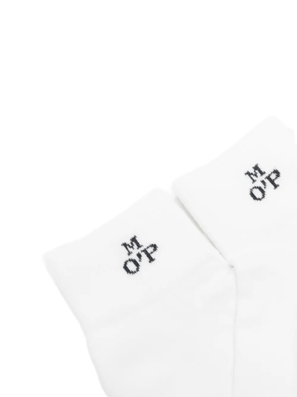 Marc O'Polo Twee paar enkelsokken met ingebreid logo Wit