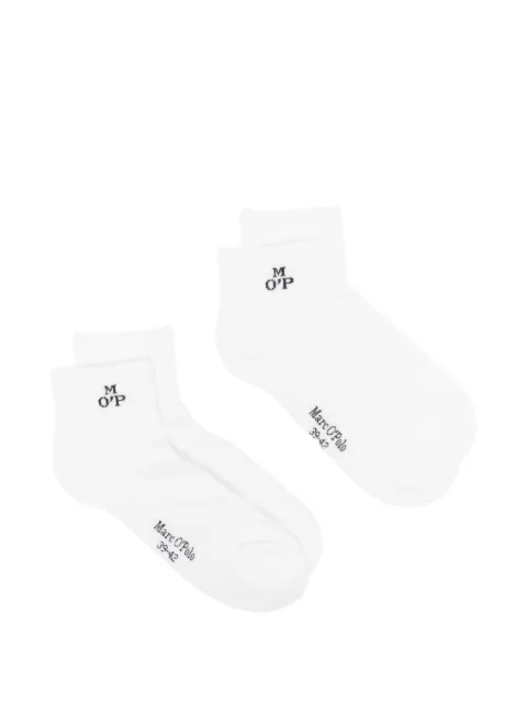 Marc O'Polo logo-intarsia ankle socks (set of two)