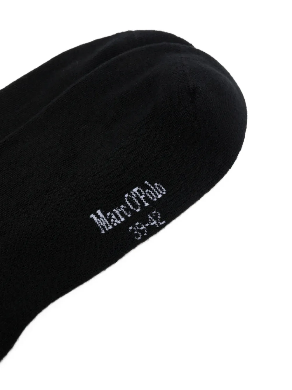 Marc O'Polo Twee paar ribgebreide sokken met logo-print Zwart