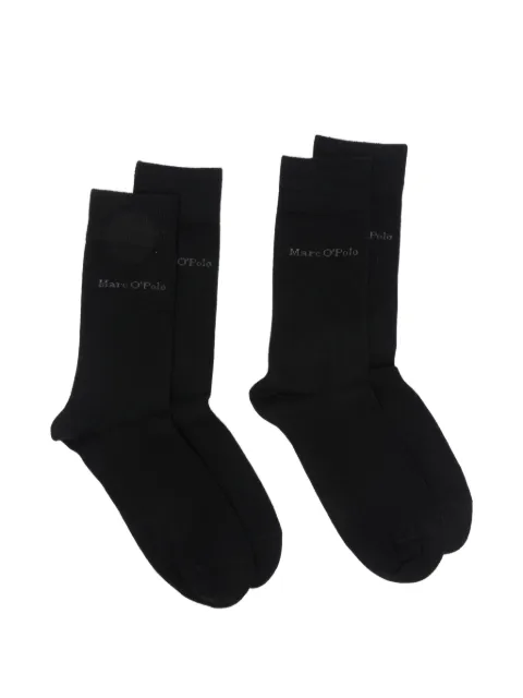 Marc O'Polo logo-print ribbed-cuff socks (set of two)