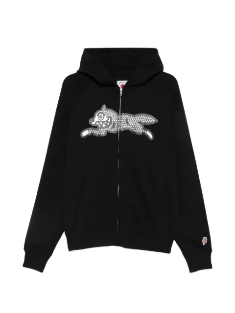 ICECREAM Running Dob glitter-embellished zip-up hoodie