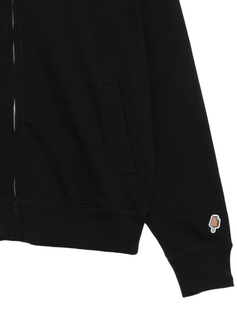 ICECREAM Running Dob glitter-embellished zip-up hoodie Zwart