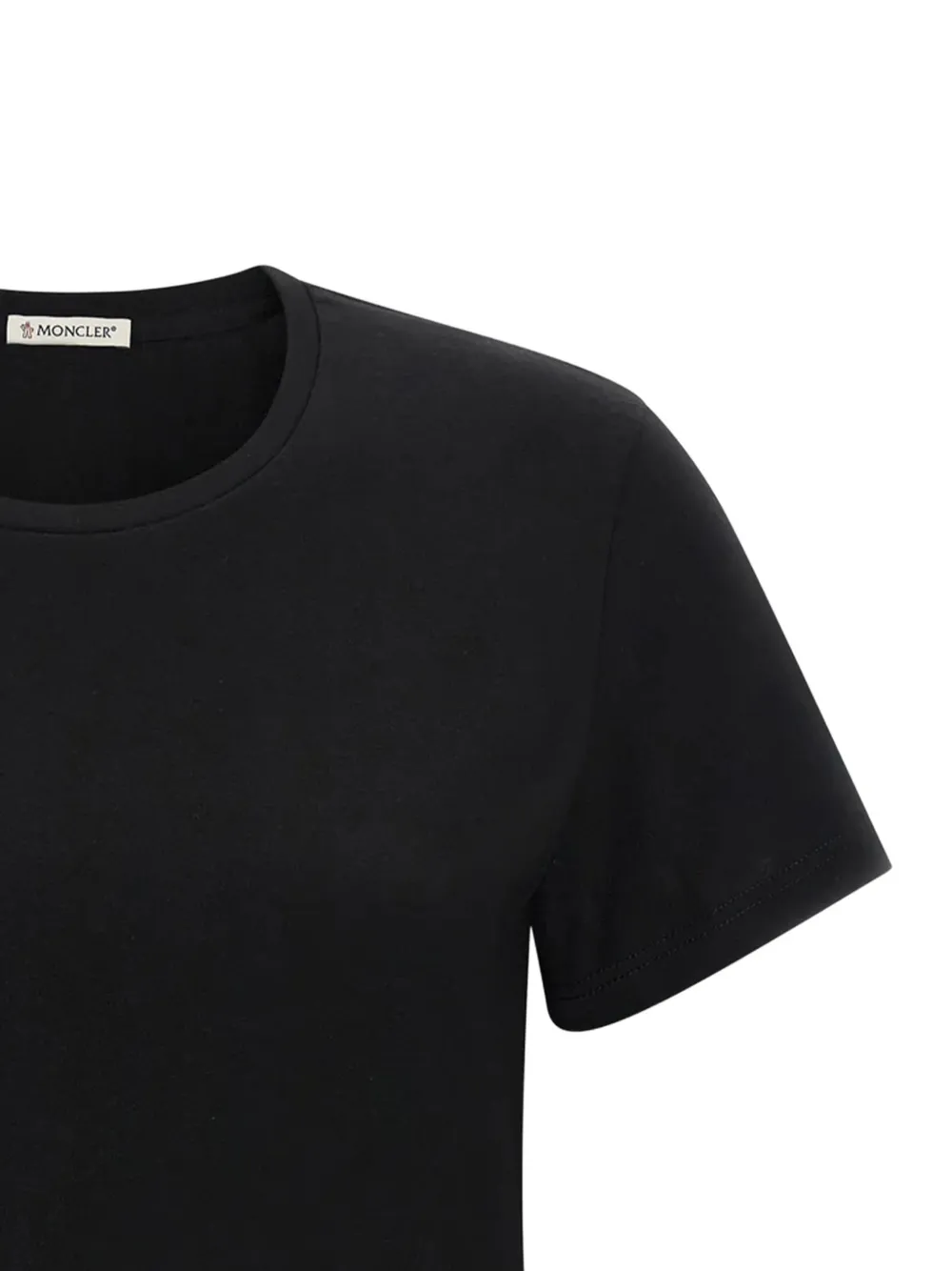 Moncler logo-patch T-shirt Zwart