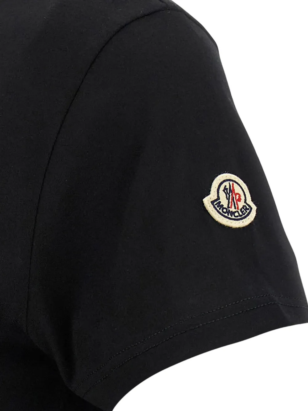 Moncler logo-patch T-shirt Zwart