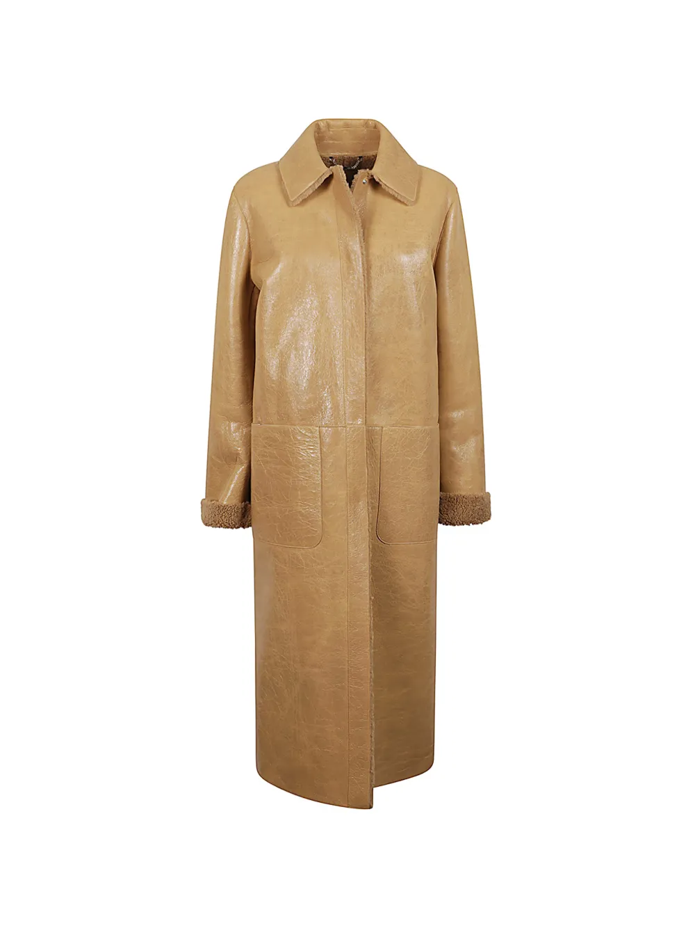FENDI leather coat - Toni neutri