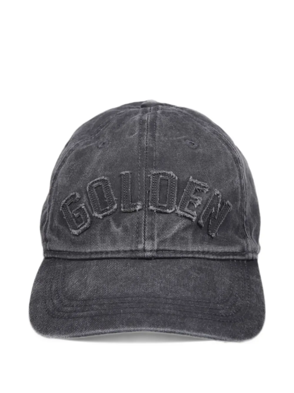 Golden Goose logo-patch distressed baseball cap Grijs